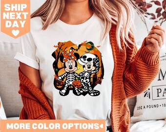 Disney Halloween Skeleton Shirt, Disney Halloween Matching Shirt, Halloween Mickey Minnie Shirt, Disney Matching Shirt, Disney Family Shirt