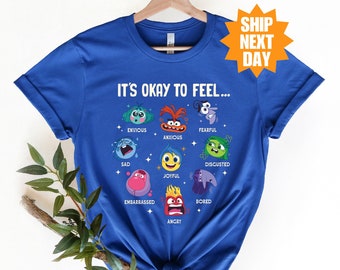 It&#39;s Okay To Feel All The Feels Shirt, Inside Out Shirt, Inside Out Characters Shirt, Disney Emotions Shirt, Mental Health Shirt, Disney Tee