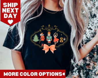 Nutcracker Shirt, Lets Get Crackin Shirt, Retro Nutcracker Shirt, Christmas Nutcracker Shirt, Christmas Ballerina Shirt, Vintage Christmas