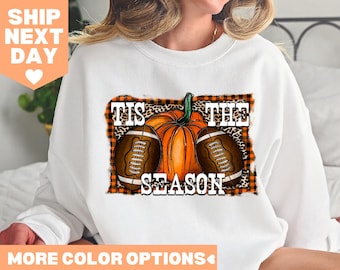 Tis The Season Shirt, Fall Pumpkin Shirt, Football Shirts For Women, Women Fall Tees, Autumn Shirt, Fall Season Shirts, Cute Pumpkin Shirt