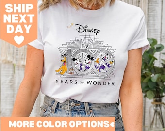 Disney 100th Anniversary Shirt, 100 Years Of Wonder Disney Shirt, Disney 100th Shirt,Mickey and Friends Shirt, 2023 Disney Family Trip Shirt