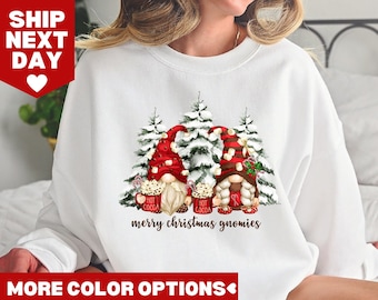 Christmas Gnomes Shirt, Gnomes Christmas Tree Shirt, Gnome Shirt, Cute Christmas Shirt, Buffalo Plaid Shirt, Christmas Shirt, Christmas Tee