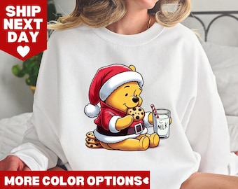 Winnie The Pooh Christmas Tree Shirt, Disney Christmas Shirt, Winnie The Pooh Holiday Shirt, The Pooh Christmas Lights Sweatshirt,Pooh Shirt