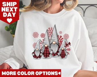 Gnomes Buffalo Plaid Shirt, Christmas Gnomes Shirt, Gnome Shirt, Cute Christmas Shirt, Buffalo Plaid Shirt, Christmas Shirt, Christmas Tee