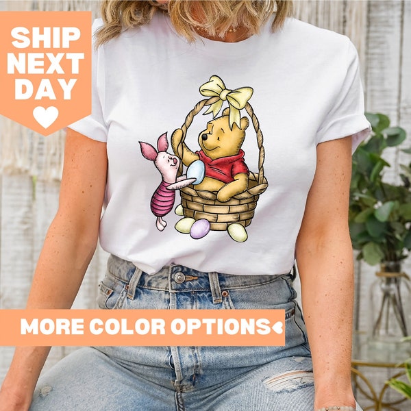 Winnie The Pooh Easter, Disney Easter Shirt, Pooh Easter Shirt, Pooh And Friends Shirt, Pooh Bear Shirt, Disney Family Easter Matching Shirt