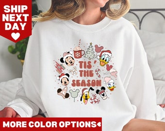 Disney Christmas Shirt, Disney Christmas Tis the Season Shirt, Disney Christmas Matching Shirt, Mickey and Friends Shirt,Disney Family Shirt
