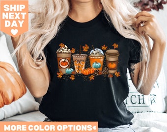 Fall Coffee Shirt, Cute Fall Shirt, Coffee Lover Shirt, Thanksgiving Shirt, Pumpkin Spice Shirt, Cute Halloween Shirt, Hot Coffee Shirt