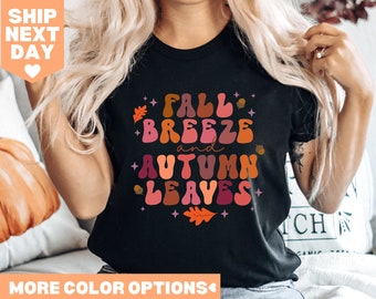Fall Breeze and Autumn Leaves Shirt, Cute Autumn Shirt Love Fall Shirt, Hello Fall Shirt, Thanksgiving Shirt, Cute Fall Sweatshirt