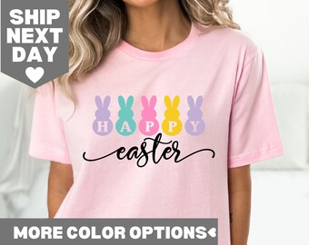 Camiseta de feliz Pascua, camiseta de conejitos de feliz Pascua, camiseta de conejito, camiseta de conejito de Pascua, camiseta linda de Pascua, camiseta familiar de Pascua, camiseta a juego de Pascua