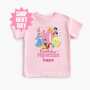 Birthday Princess Shirt, My 10th Birthday Shirt, Disney Birthday Shirt, Custom Birthday Shirt, Birthday Girl Shirt, Custom Princess Shirt