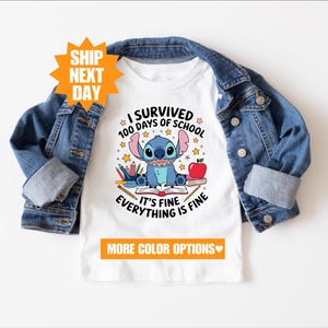 100 Days Of School Shirt, Stitch Shirt, Stitch 100 Days of School, Stitch School Shirt, 100th Day of School, Disney Stitch Shirt