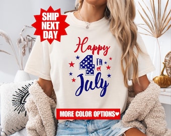 Gelukkig 4 juli-shirt, 4 juli-shirt, patriottisch shirt, kinderen 4 juli, vrijheidsshirt, Independence Day-shirt, Fourth of July-shirt