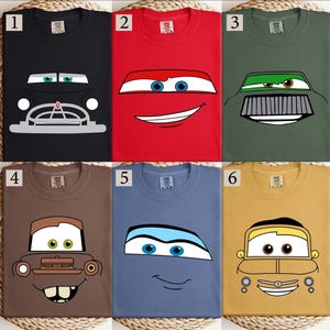 Comfort Colors® Disney Cars Shirt, Cars Family Shirt, Family Matching Shirt, Disney Family Trip Shirt, Cars Group Shirt, Cars Birthday Shirt