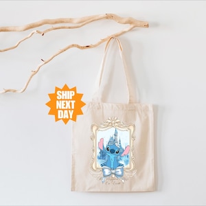 Disney Stitch Tote Bag, Stitch Tote Bag, Disney Tote Bag, Stitch Lover Tote Bag, Stitch Party Tote Bag, Disneyland Tote, Tote Bag for Kids
