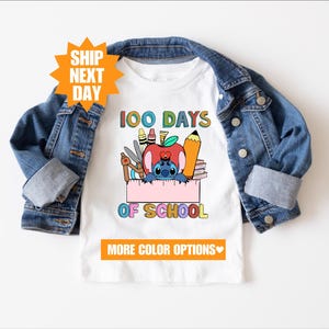 100 Days Of School Shirt, Stitch Shirt, Stitch 100 Days of School, Stitch School Shirt, 100th Day of School, Disney Stitch Shirt
