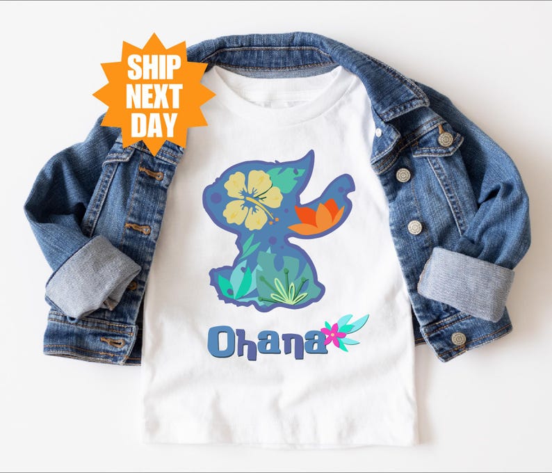 a white shirt with a blue jean jacket on top of it