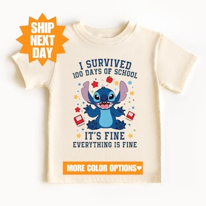 100 Days Of School Shirt, Stitch Shirt, Stitch 100 Days of School, Stitch School Shirt, 100th Day of School, Disney Stitch Shirt