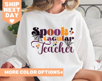 Spooktacular Teacher Shirt, Teacher Halloween Shirts, Funny Teacher Halloween Shirt, Halloween Teacher Gift, Kindergarten Teacher Shirt