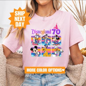 Disneyland 70-jähriges Jubiläum Shirt, Disney Familien Urlaub Shirt, 70 Jahre Magie Shirt, Mickey und seine Freunde, Disney Familie passende Shirt