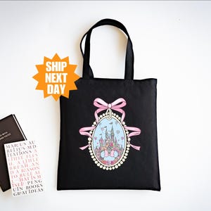 Disney Castle Tote Bag, Disneyworld Tote Bag, Disneyland Tote Bag, Disney Tote Bag, Disney Vacation Tote Bag, Mickey Castle Tote Bag