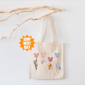 Retro Winnie The Pooh Tote Bag, Disney Tote Bag, Pooh and Friends Tote Bag, Pooh Tote Bag, Cute Bear Tote Bag, Cute Pooh Tote Bag, Disney