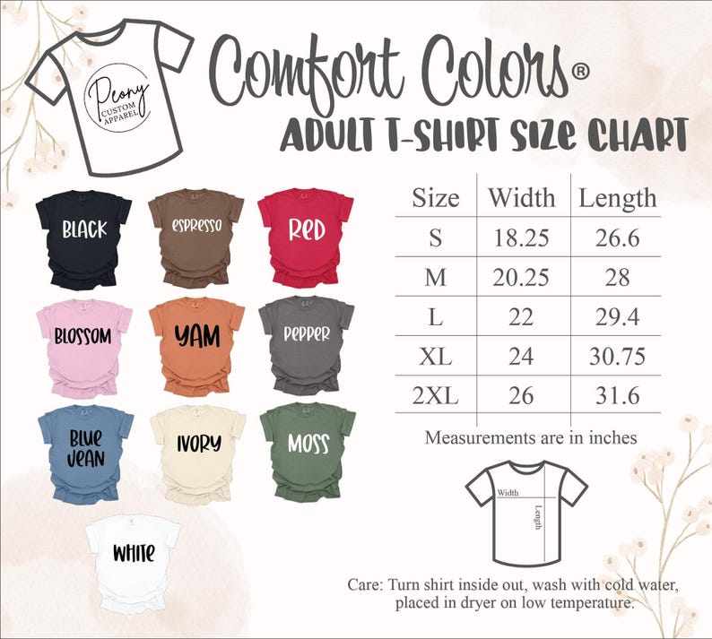 a t - shirt size chart for a child's t - shirt