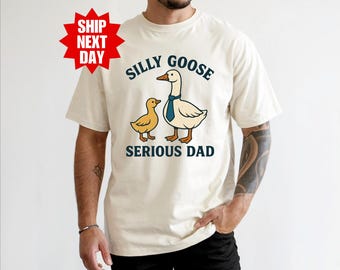 Chemise papa sérieux Silly Goose, cadeau fête des pères, chemise mari, cadeau d'anniversaire pour papa, chemise papa, cadeau pour papa, t-shirt nouveau papa, chemise papa drôle