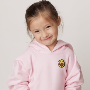 Avocado Heart Hoodie for Kids, Cute Avocado Pullover Hoodie, Aesthetic Hoodie, Trendy Graphic Hoodie, Avocado Lover Gift,Daughter Sweatshirt