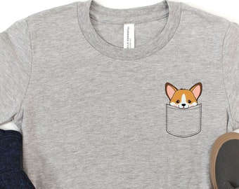 Corgi Pocket Kids TShirt, Corgi Shirt, Dog Lover Gift, Corgi Kid Shirt, Dog Baby Tee, Pocket Dog T-Shirt, Dog Childrens T Shirt