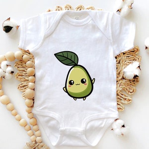 Baby Avocado Bodysuit, Cute Baby Bodysuit, Cute Baby Clothes, Cute Baby Gift