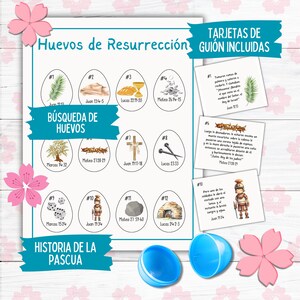 Huevos de Resurrección en Español, Ovos de Ressurreição para Impressão em Espanhol, A História da Páscoa Ovo de Ressurreição para Impressão em Espanhol, Semana Santa