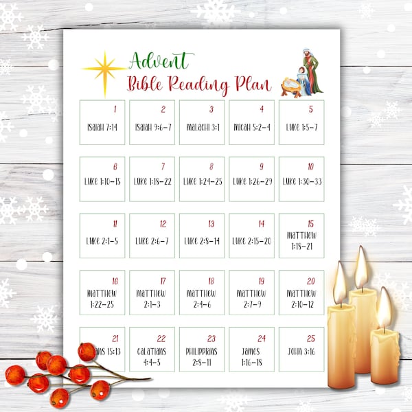 Advent Bible Reading Plan, Christian Advent Calendar, Advent Calendar for Teens, Advent Calendar for Adults, Advent Calendar for Kids