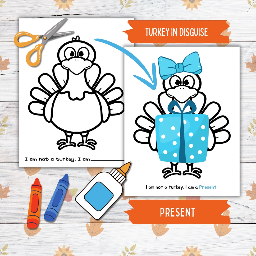 Disguise a Turkey Thanksgiving Printable Craft for Kids and Toddlers