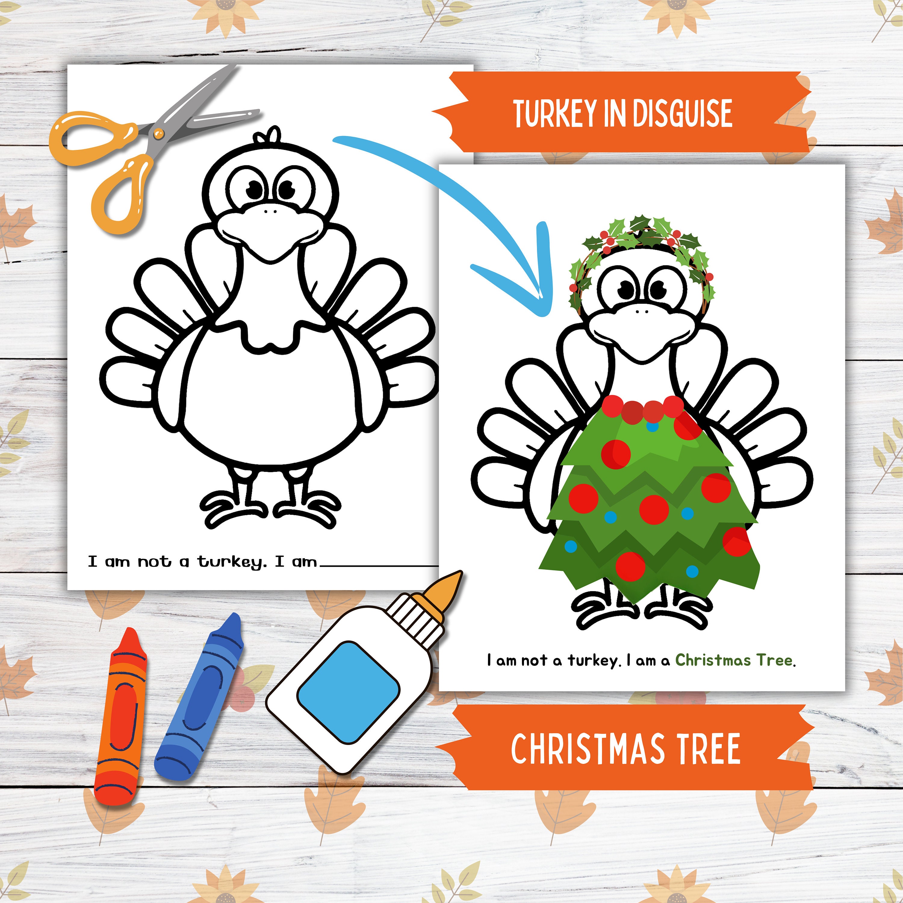disguise a turkey thanksgiving printable craft for kids and
