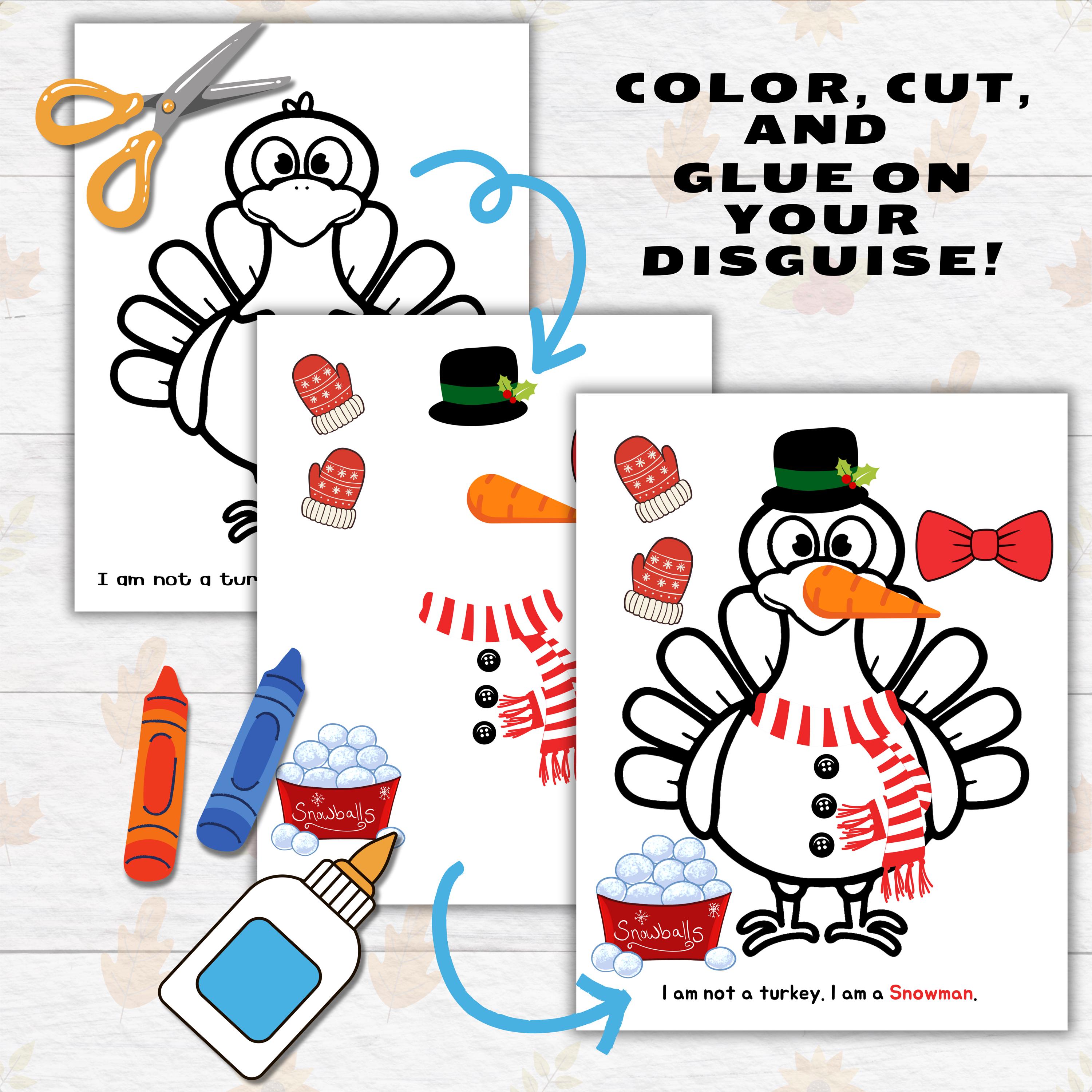 Disguise a Turkey Thanksgiving Printable Craft for Kids and Toddlers ...