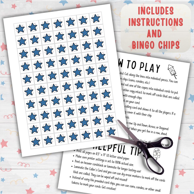 Patriotic Bingo Game, Printable USA 250th Anniversary, 4th of July ...