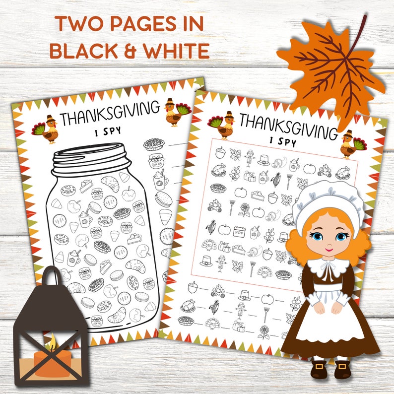 Thanksgiving I Spy Free Printable