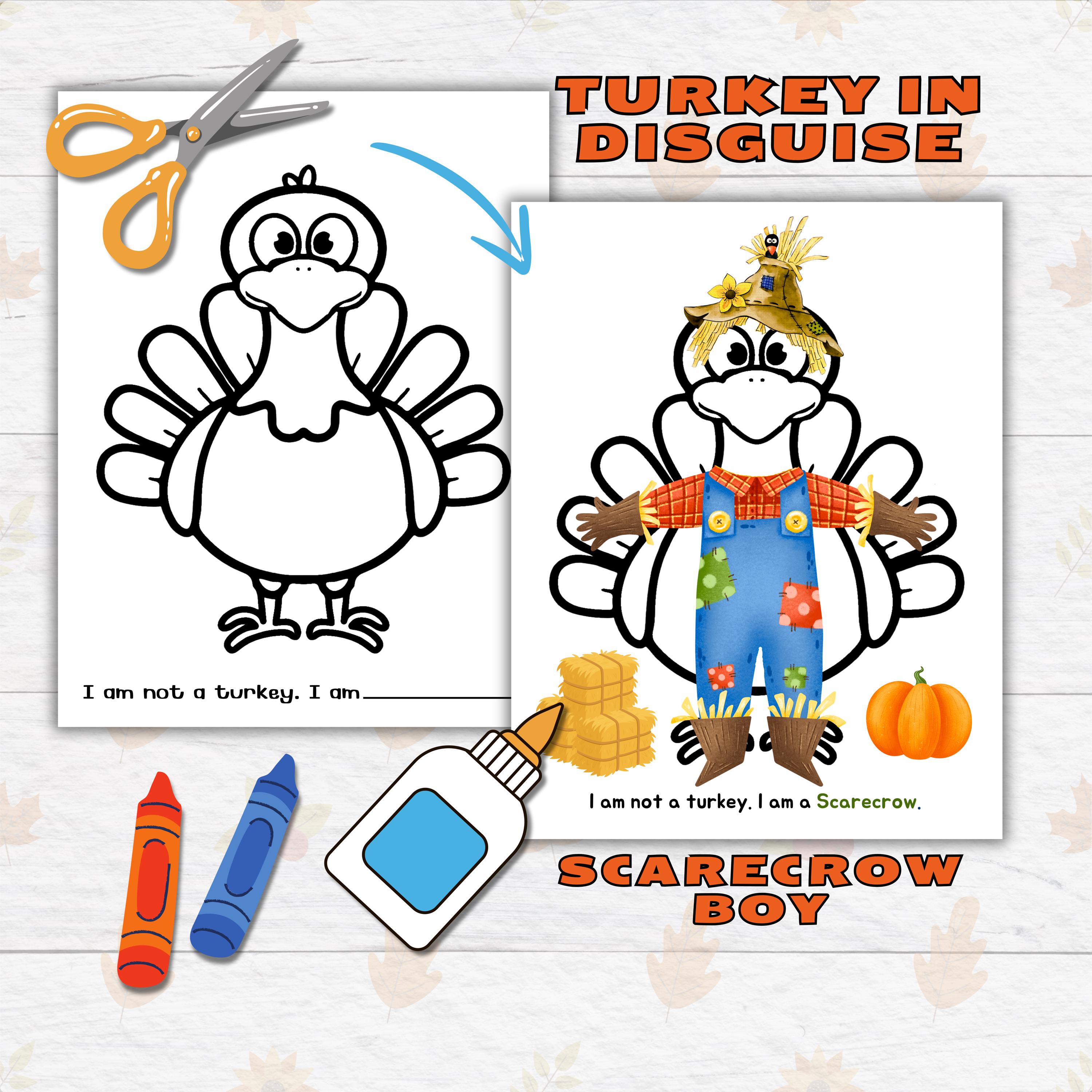 disguise a turkey thanksgiving printable crafts for kids and