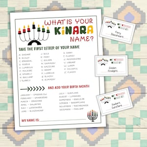 Kinara Name Game, Kwanzaa Printable Kinara Name Game, Kwanzaa Party Game Download, Kwanzaa Kids Party Game, Kwanzaa Game for Kids and Adults