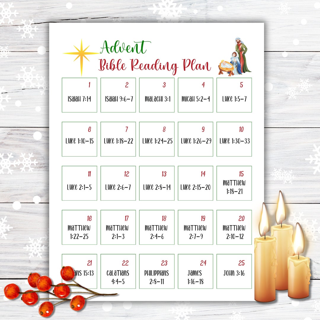 Advent Bible Reading Plan, Christian Advent Calendar, Advent Calendar