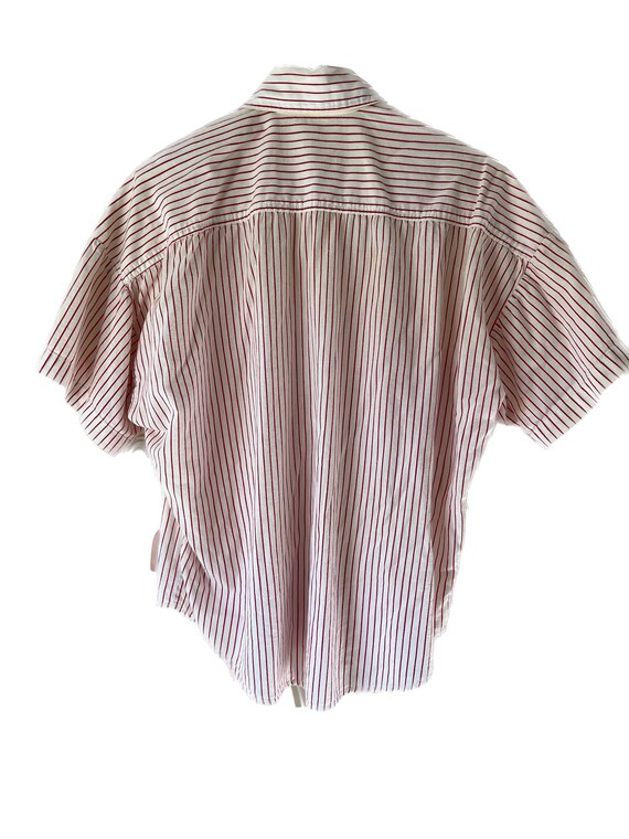 At Last! Vintage Candy Stripe Shirt, Size Small - image 5