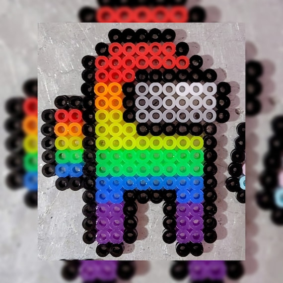 Rainbow among us pixel art