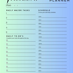 Adhd Planner Printable Productivity Tools Time Management Goal Setting ...