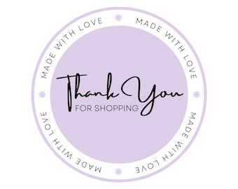Thank You Template Digital Download Printable Sticker Design File Unlimited Usage Business Label Packaging Seal Customer Appreciation