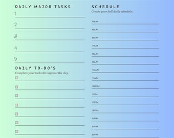 Adhd Planner Printable Productivity Tools Time Management Goal Setting Daily Routine Task Scheduler Focus Improvement System Download