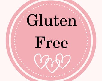 Gluten Free Sticker Template Download Digital Label Printable Allergy Warning Design White Pink Bakery Kitchen Container Marking Celiac