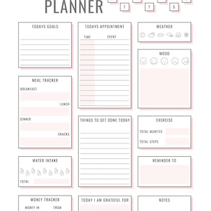 Daily Productivity Planner Printable Download Digital Organizer Task Management System Habit Tracker Template Meal Planning Guide Budget Tracking Tool Time Management Solution Goal Setting Pages Priority List Creator Focus Improvement Aid