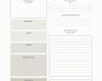 Detailed Planner - Comprehensive Daily Planner - Daily Planner - Mood - To Do List - Meal Tracker - Budget Tracker - Digital Download