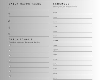 Adhd Productivity Planner Printable Template Time Management Tool Digital Focus Aid Executive Function System Organization Daily Schedule