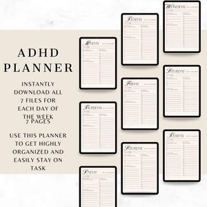 ADHD Planner | Daily Productivity, Focus & Time Management (Digital Download 1"x1")